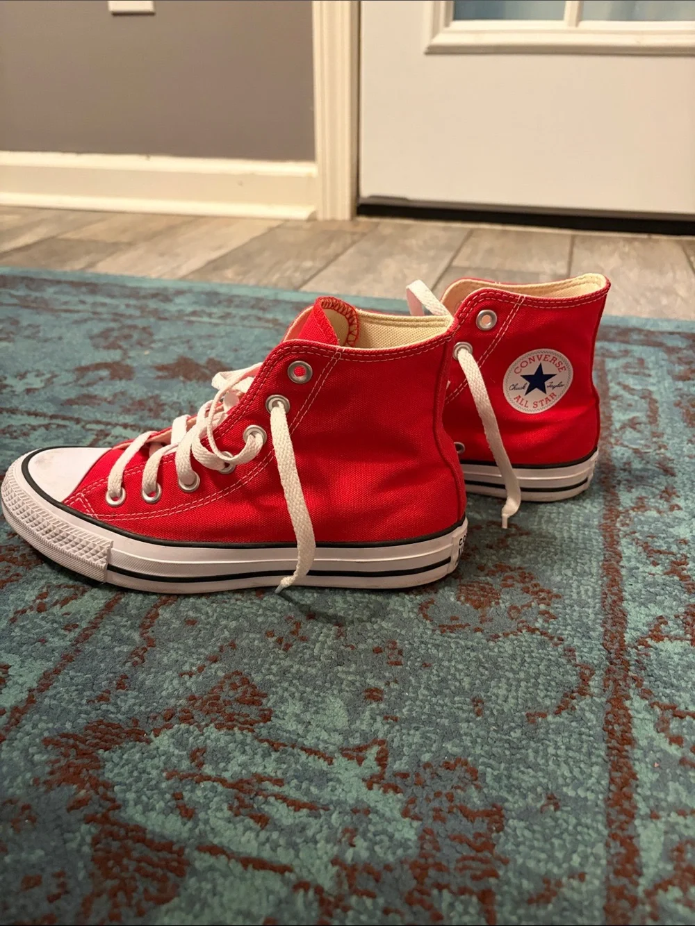Converse Kids Red High Top Sneakers